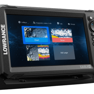 Eagle-9 HDI.  9" IPS screen, 50/200 kHz HDI CHIRP transducer