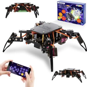 ACEBOTT QD020 Quadruped Bionic Spider Robot Kit with ESP8266 Controller Board | Supports Arduino, ACECode Programming