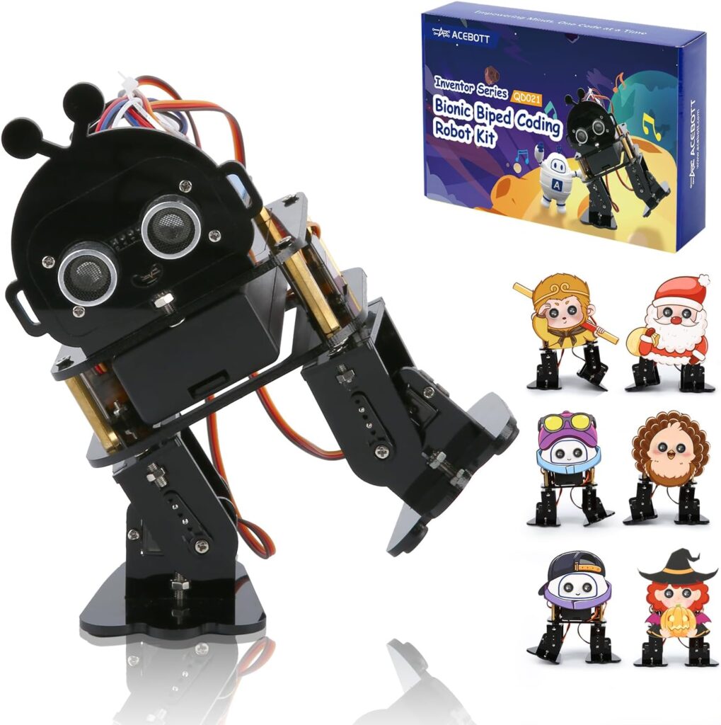 ACEBOTT QD021 Bionic Biped Robot Kit with ESP32 Controller Board | Supports Arduino, ACECode & Python Programming